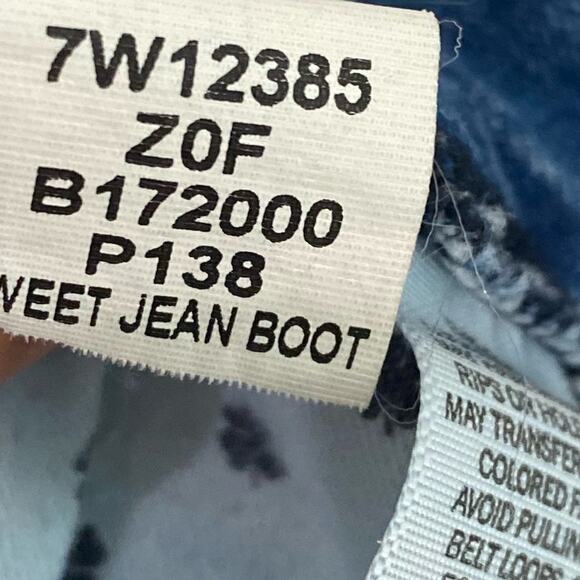 Lucky brand blue jeans, 4/27 ankle sweet Jean boot western wear - Picture 5 of 7